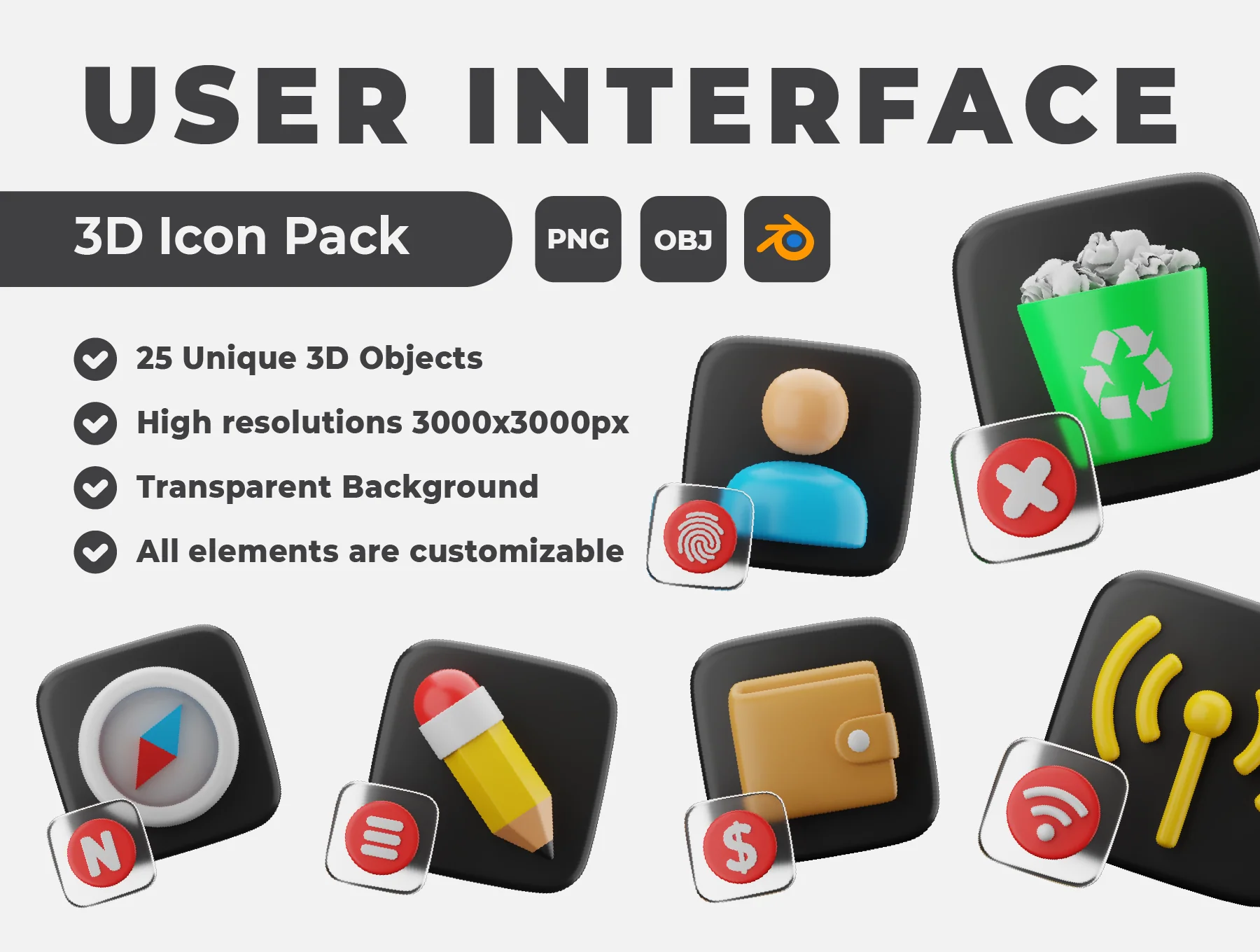User Interface 3d Icon Pack