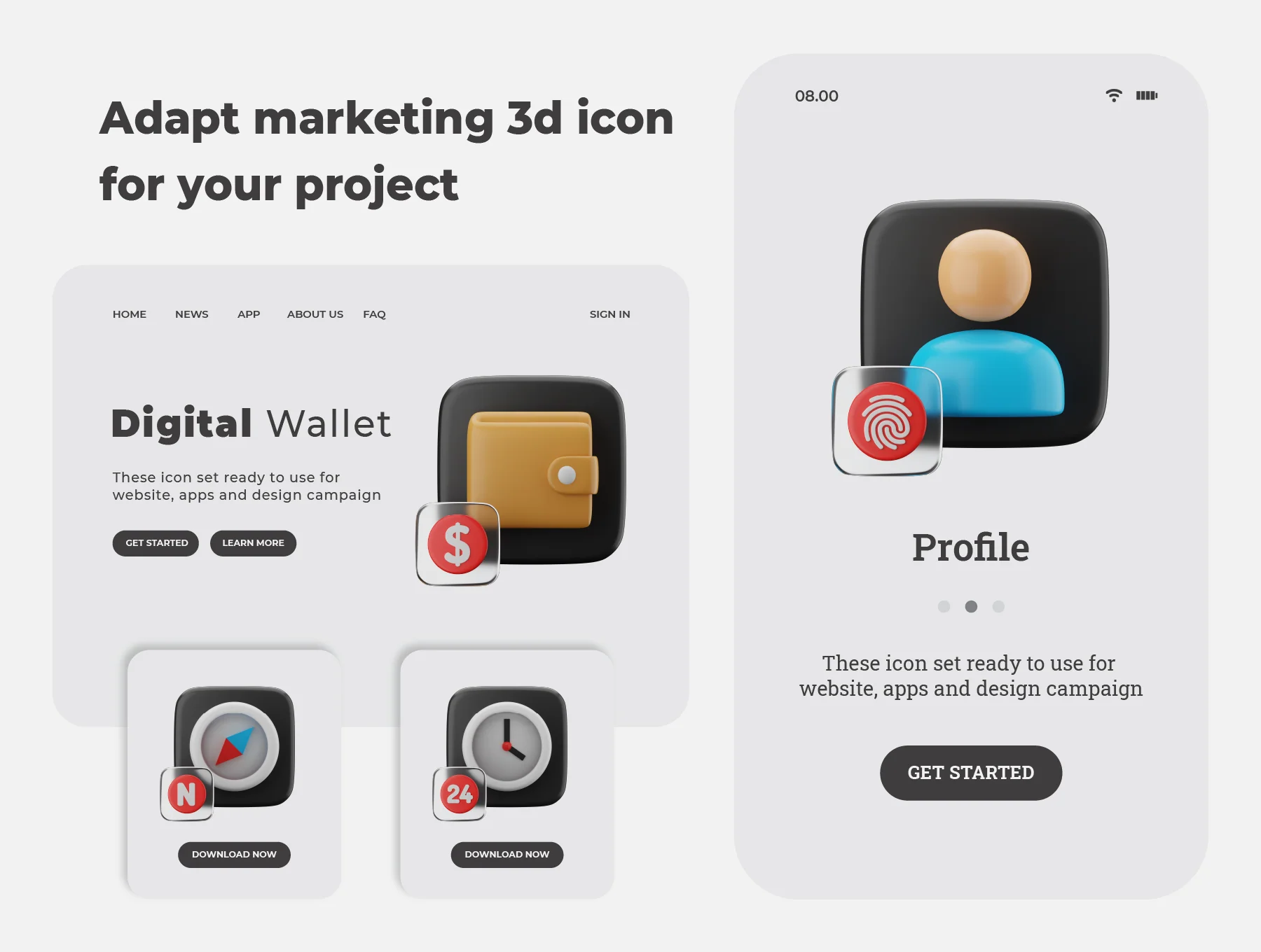 User Interface 3d Icon Pack 4