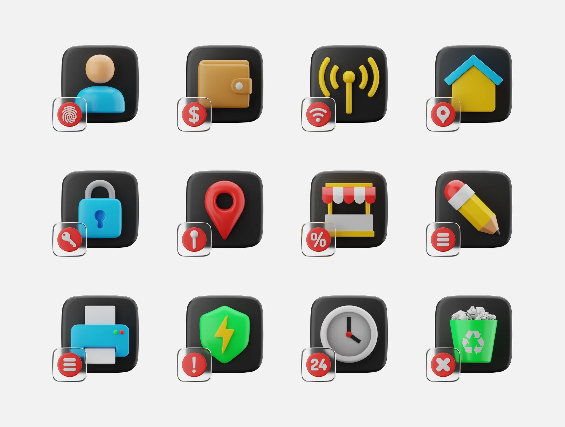User Interface 3d Icon Pack 6