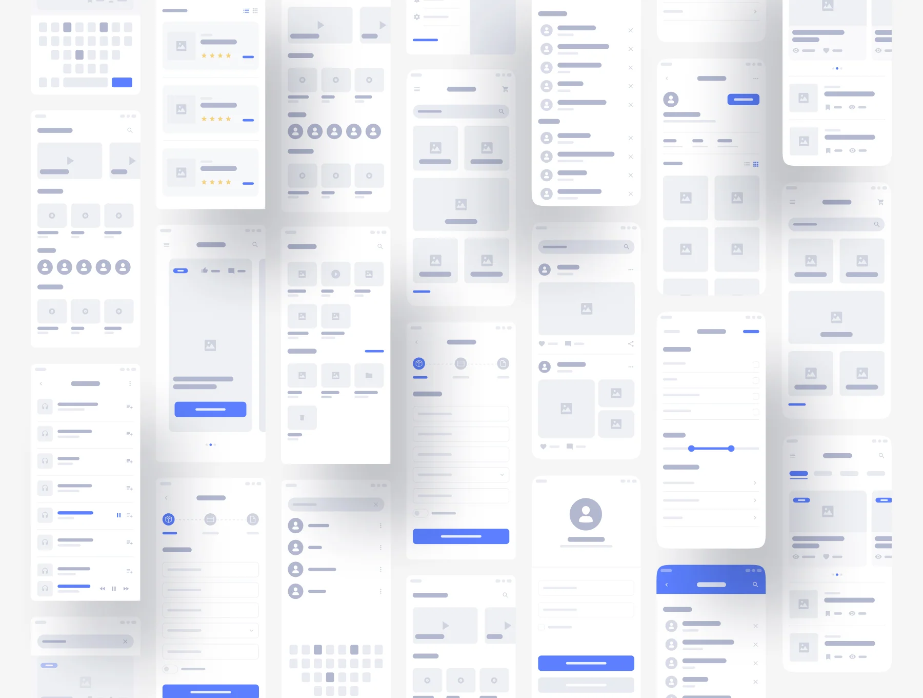 Mobile apps wireframe ui kit 2