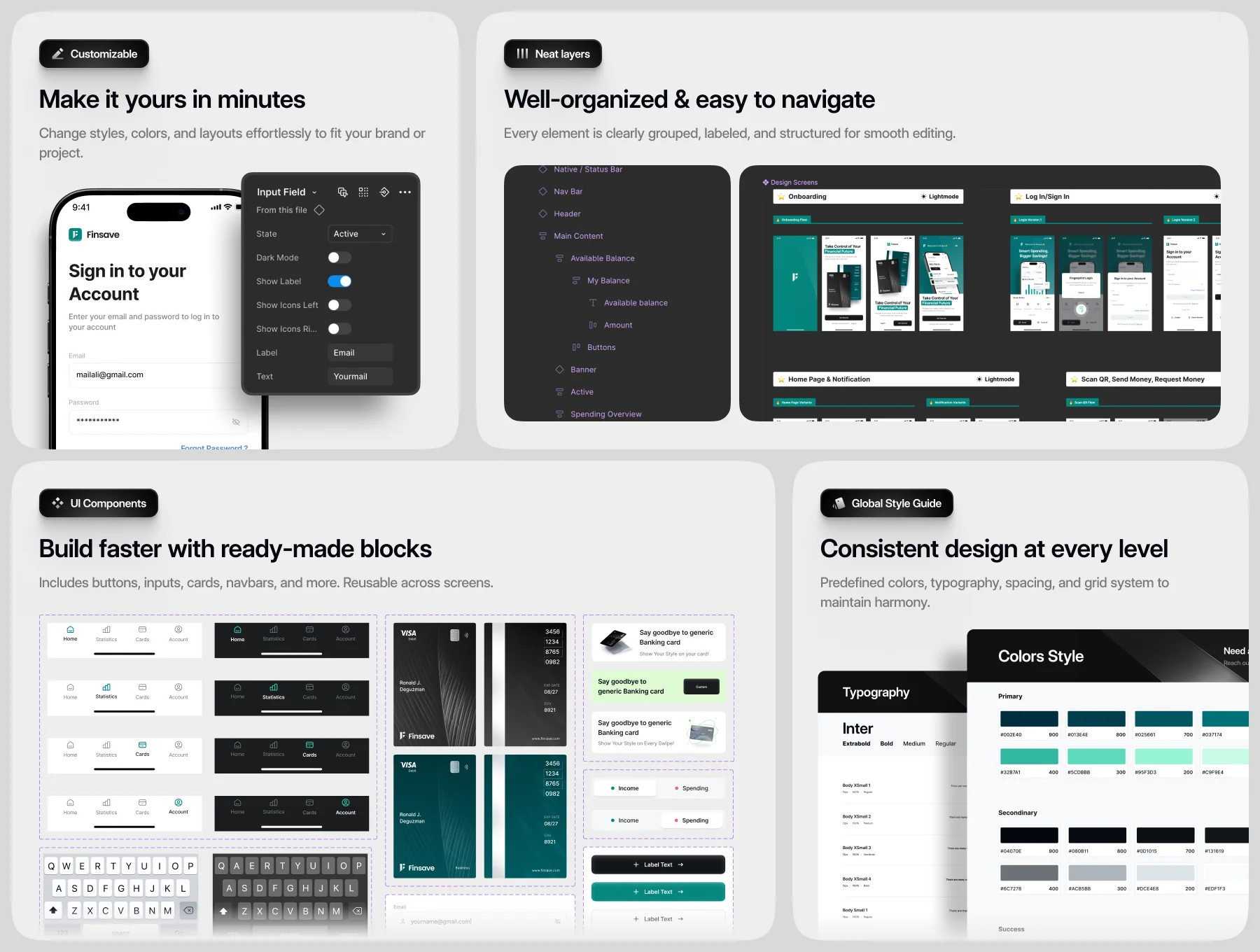 Mobile Banking App UI KIT - Finsave 2