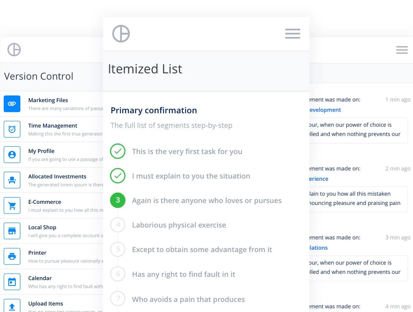 Mobile Flat Dashboards UI Kit 3