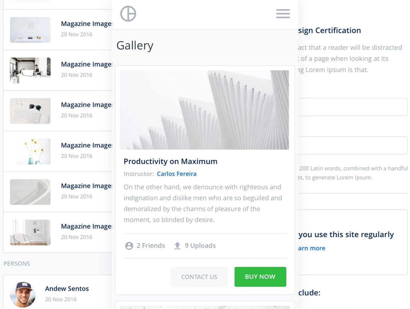 Mobile Flat Dashboards UI Kit 5