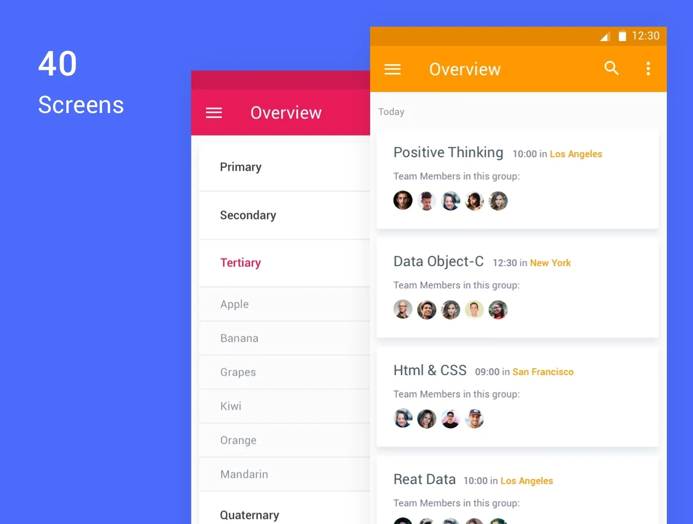 Mobile Material Dashboards UI Kit 4