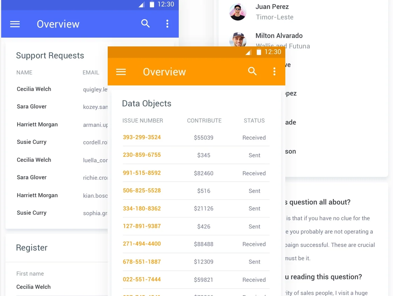 Mobile Material Dashboards UI Kit 5