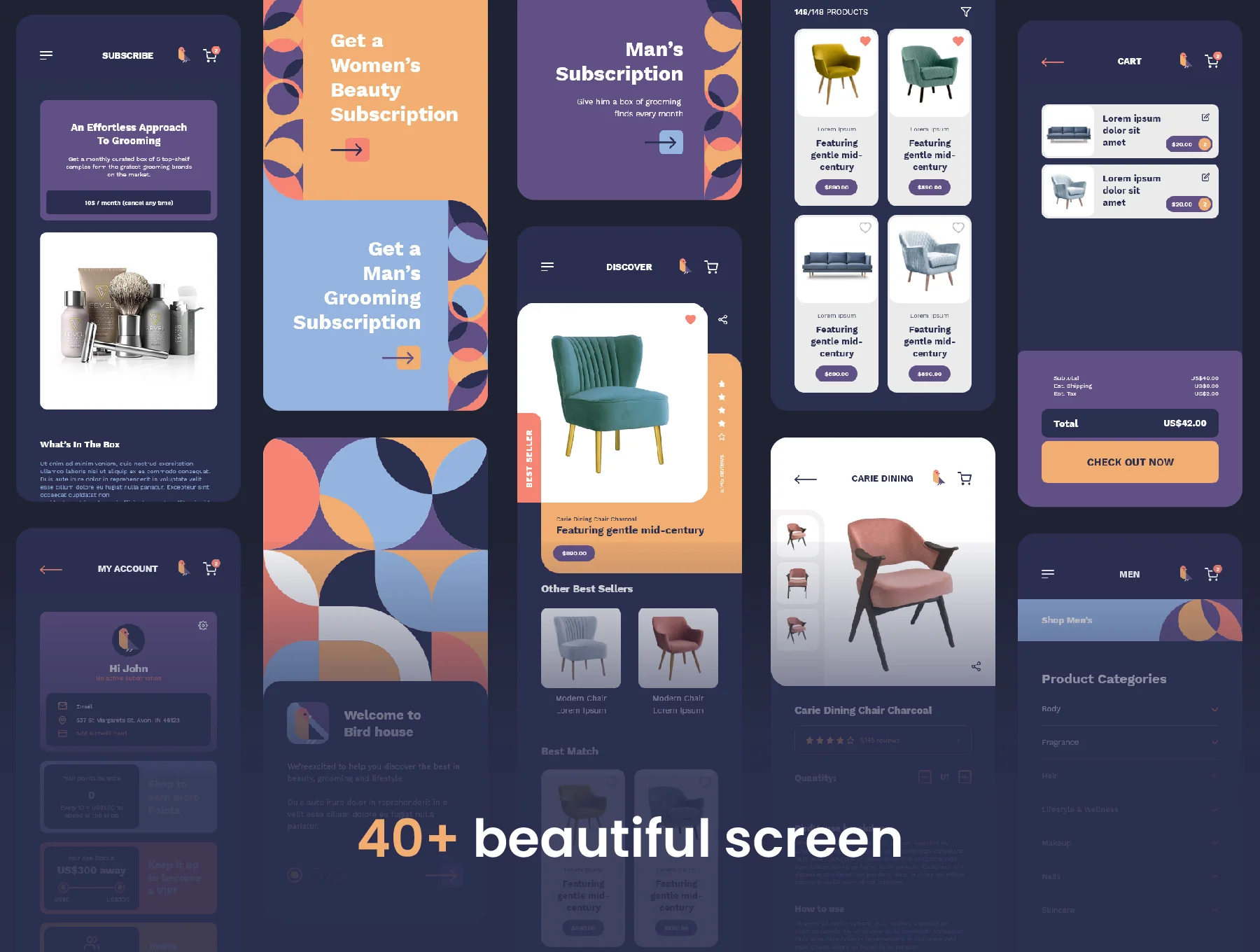 Mobile Shopping Application UI Kit - BirdHouse 2