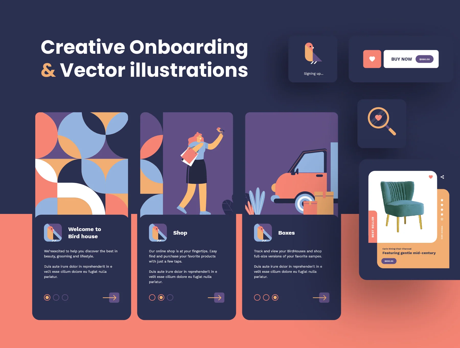 Mobile Shopping Application UI Kit - BirdHouse 4