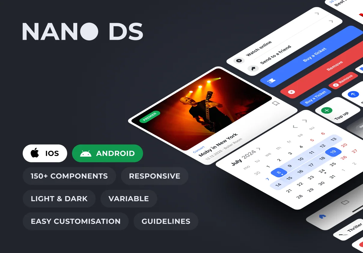 Mobile Ui kit NANO DS