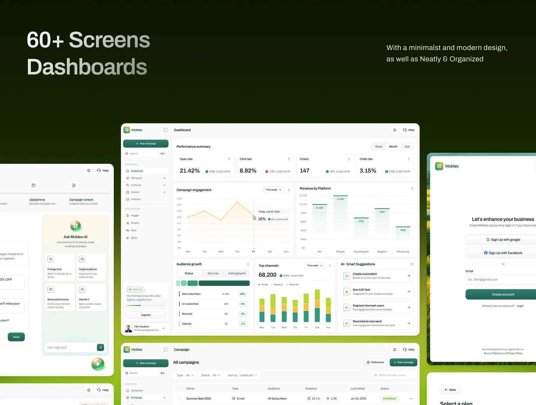 Moblex - AI Marketing Dashboard UI Kit 5