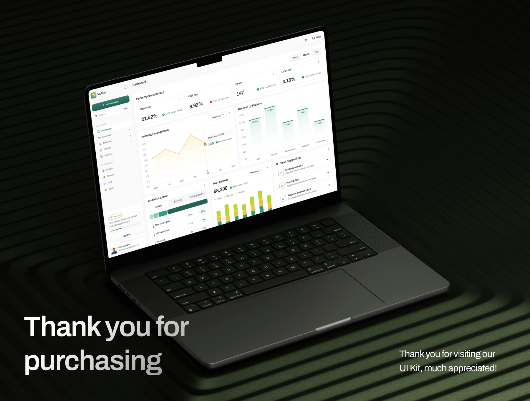 Moblex - AI Marketing Dashboard UI Kit 8