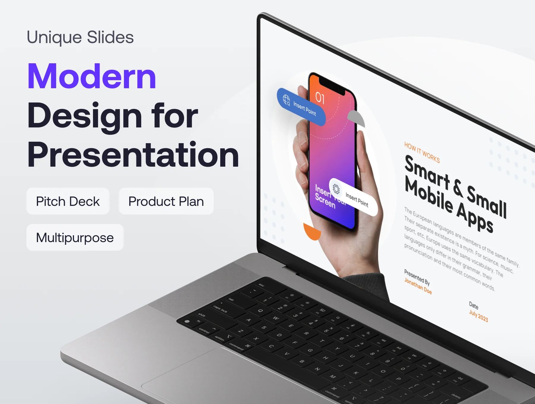 Moby - Mobile App Keynote Presentation Template 4