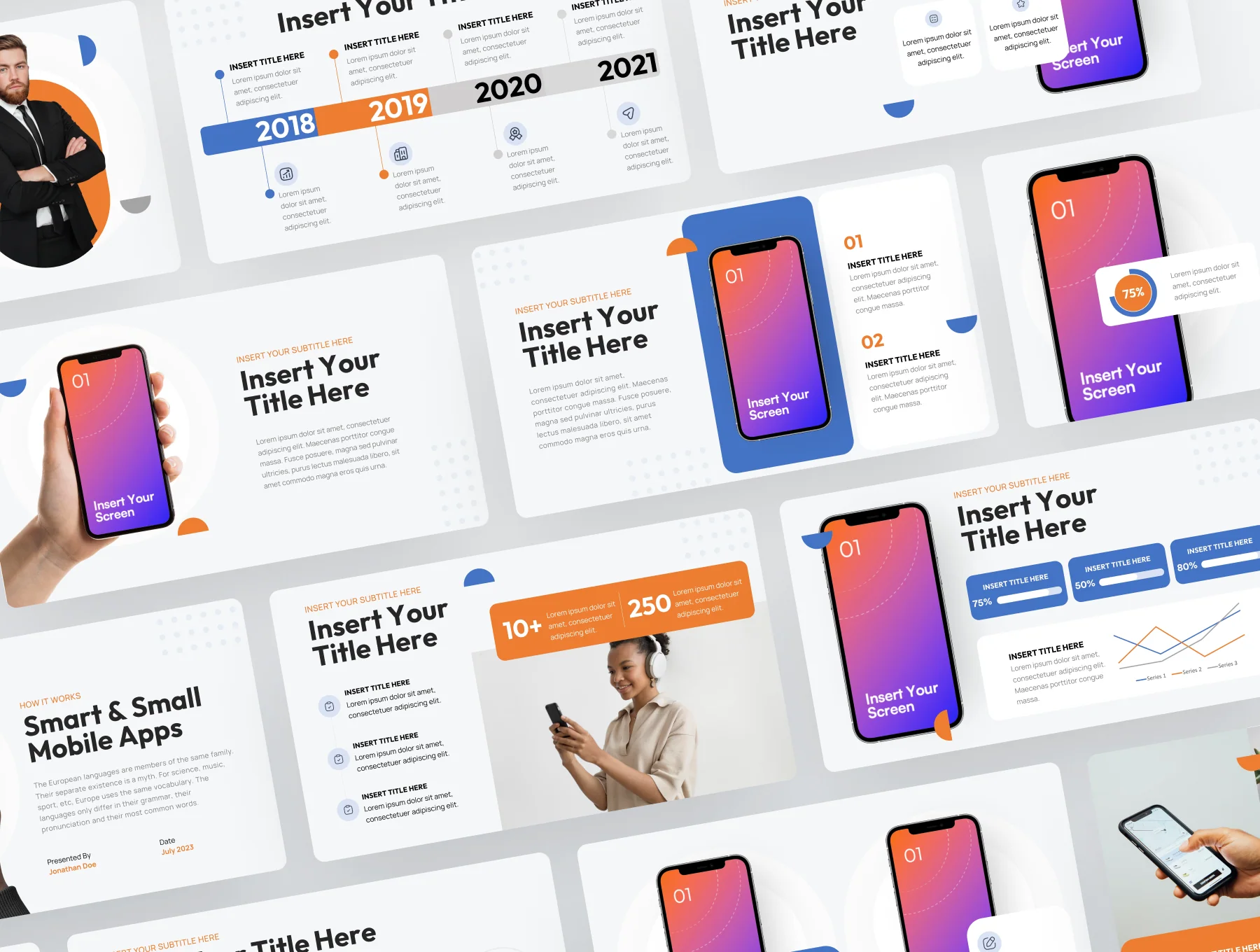 Moby - Mobile App Keynote Presentation Template 7