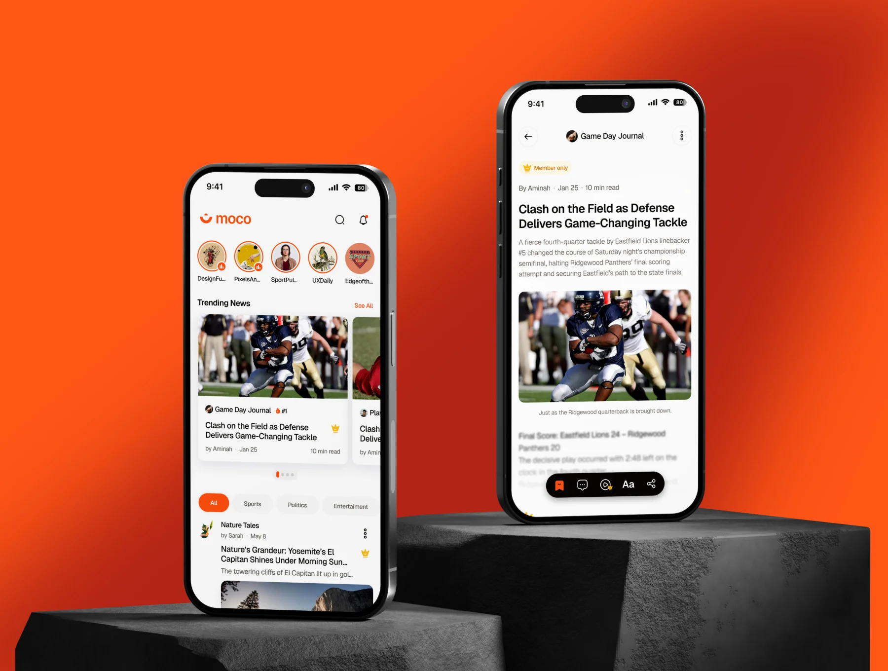 Moco - News App UI Kit 7