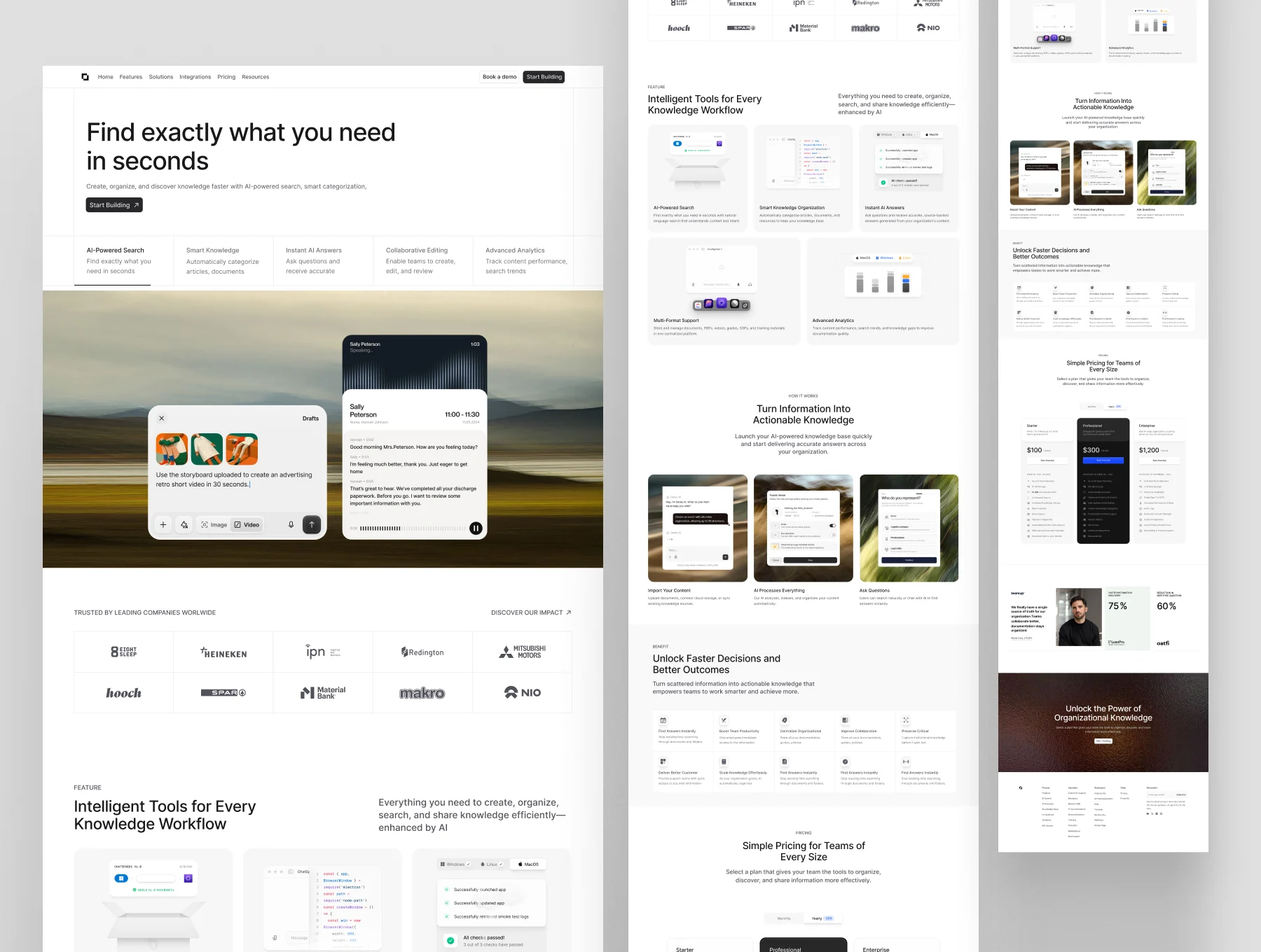 Modern AI Knowledge Hub Website UI Kit 3