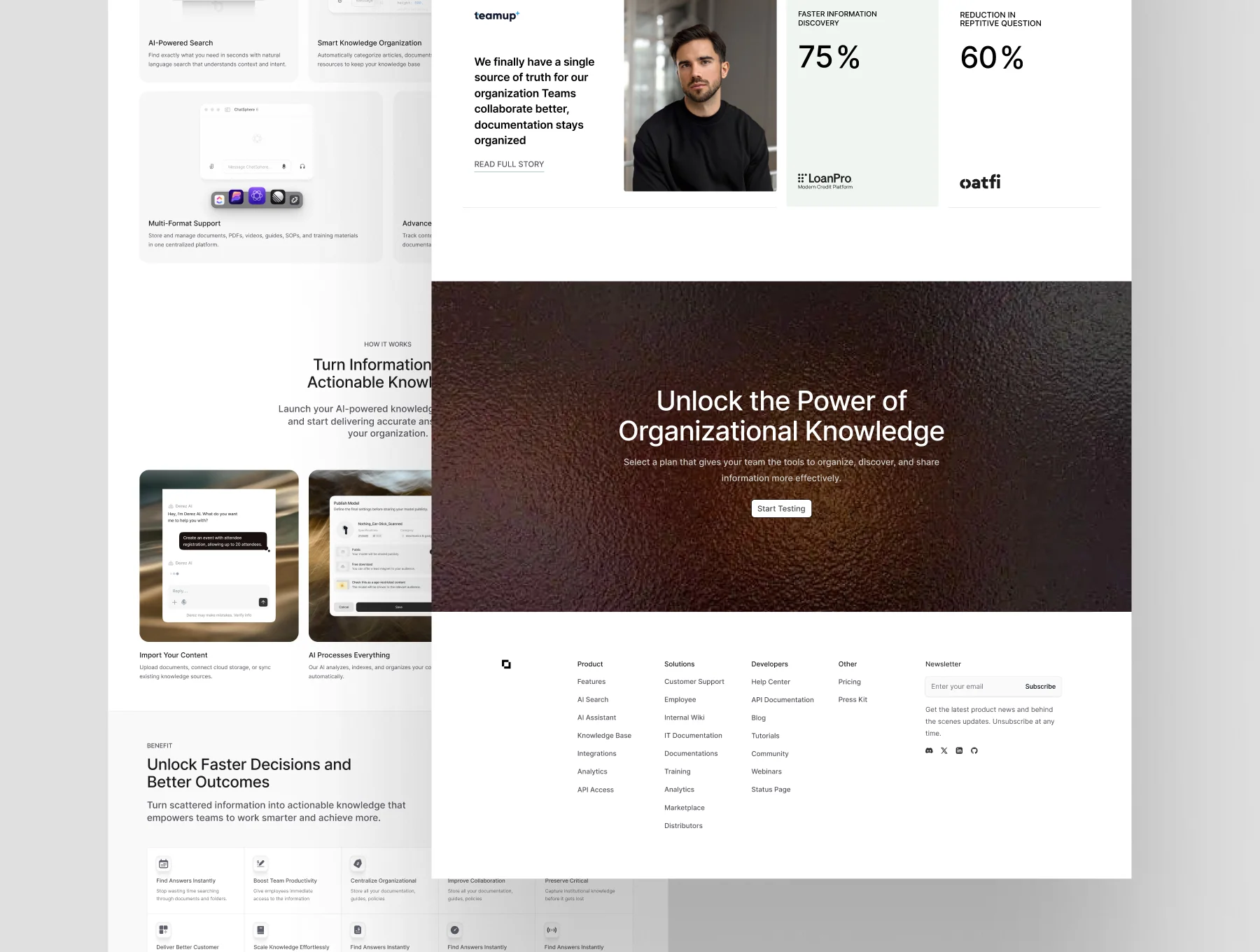 Modern AI Knowledge Hub Website UI Kit 4