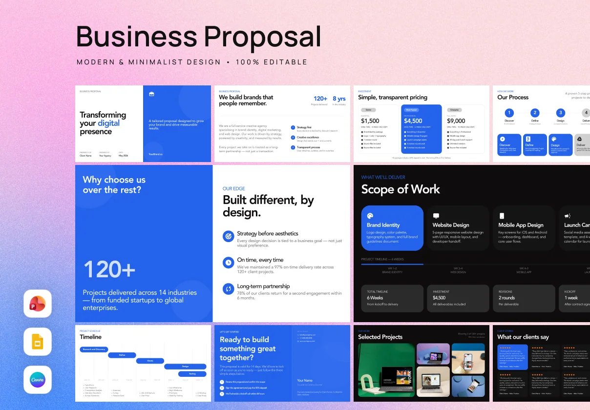 Modern Business Proposal Presentation Template