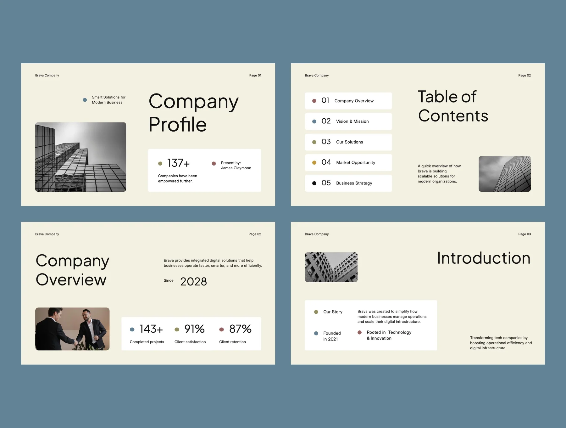 Modern Company Profile & Corporate Business Overview 6