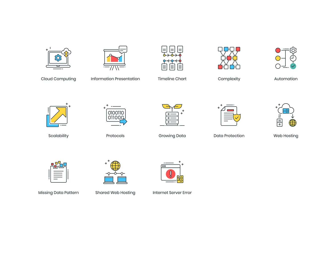 73 Data Analytics Icons | ColorPop Series 6