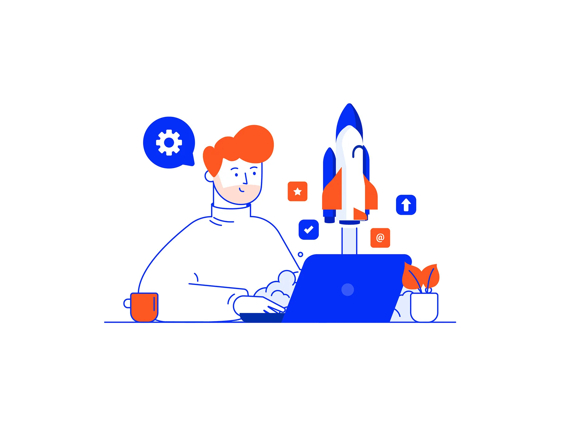 Modern Flat Line Business illustrations 5