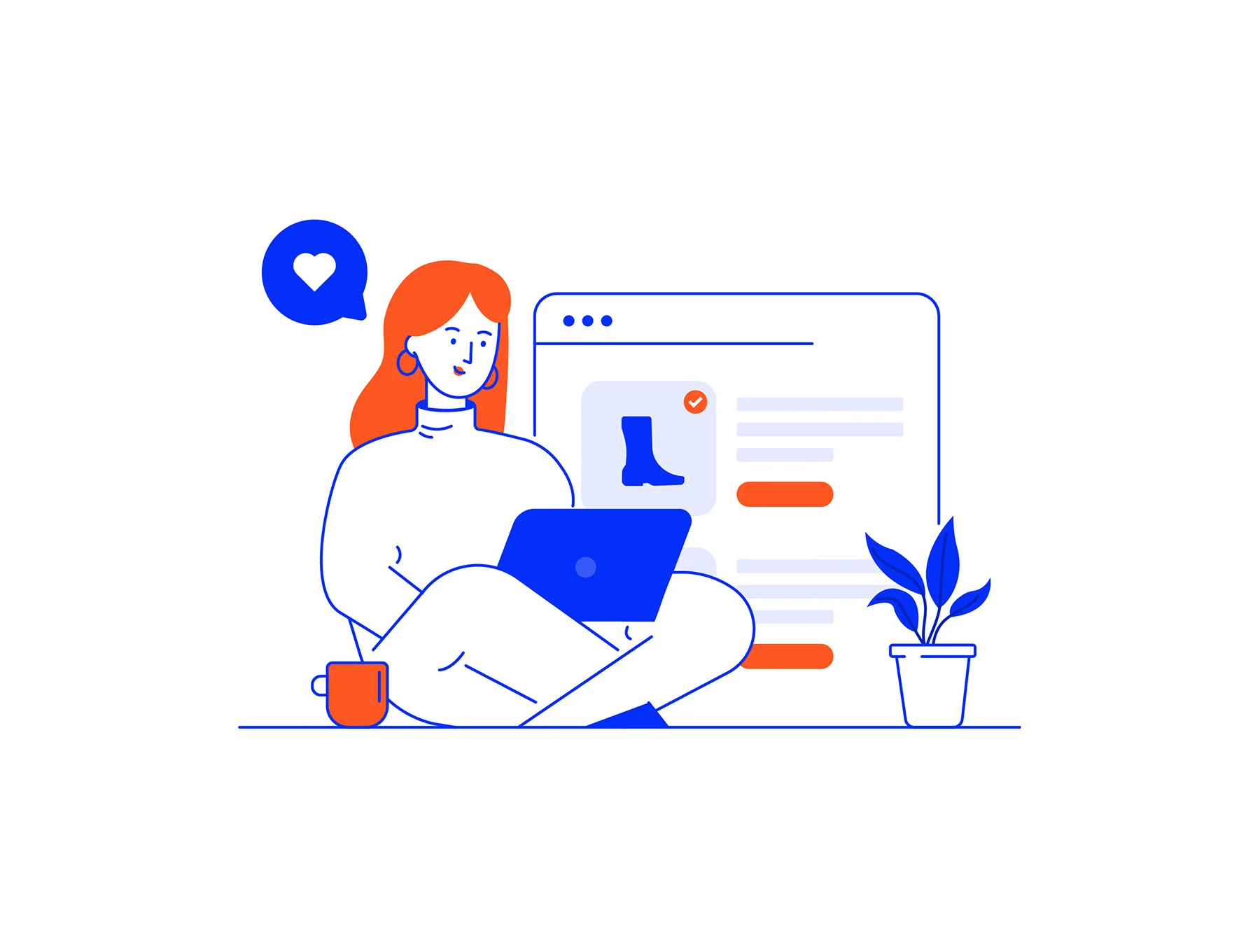 Modern Flat Line Business illustrations 6