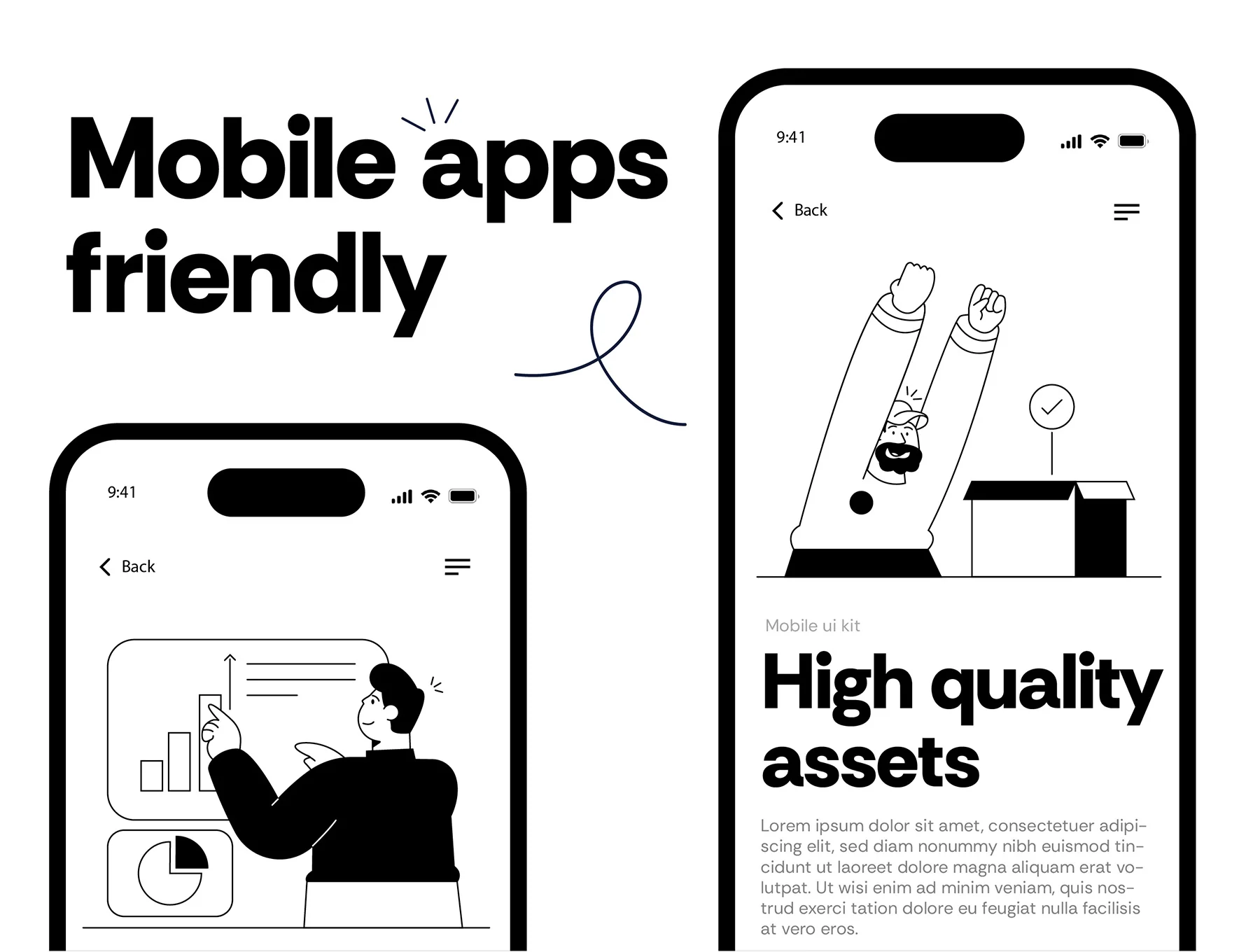 60 Modern Flat Line Illustrations for SaaS, UI & Startups 4