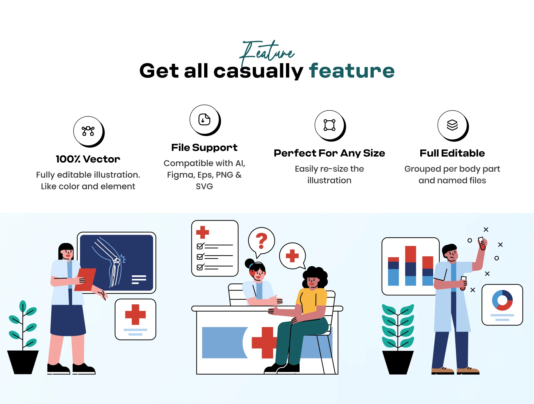 Modern Healthcare & Medical Illustration Pack 3