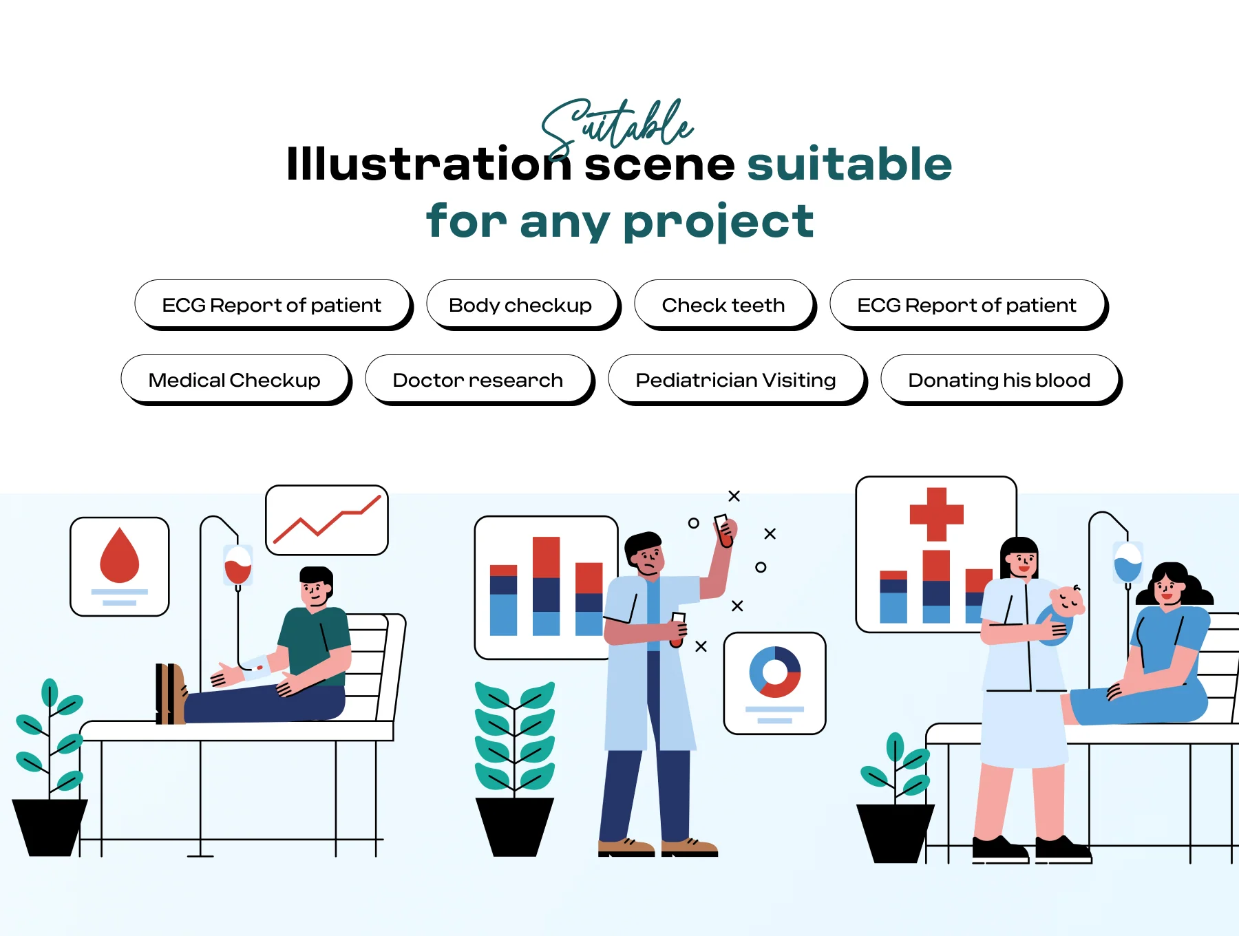 Modern Healthcare & Medical Illustration Pack 4