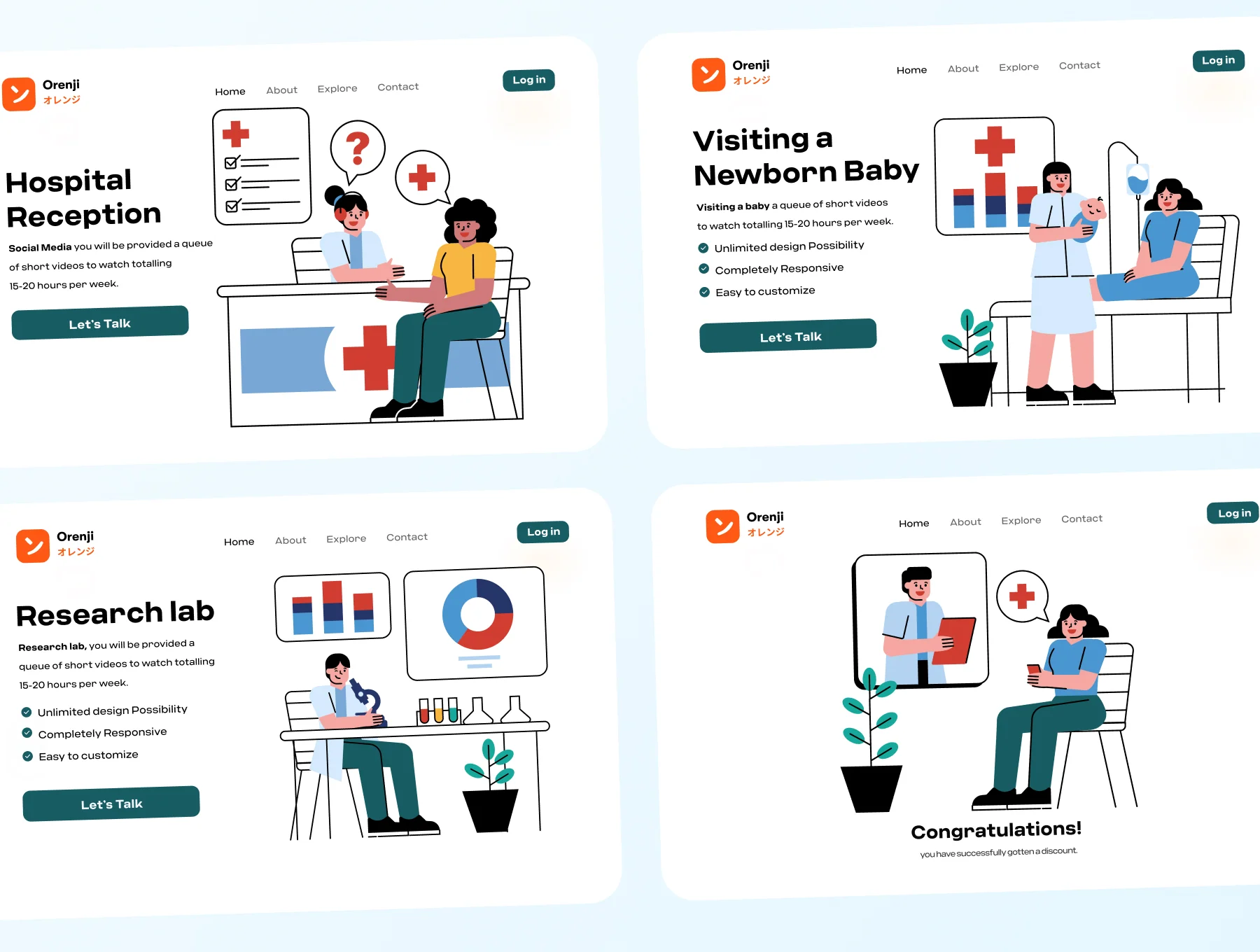 Modern Healthcare & Medical Illustration Pack 6