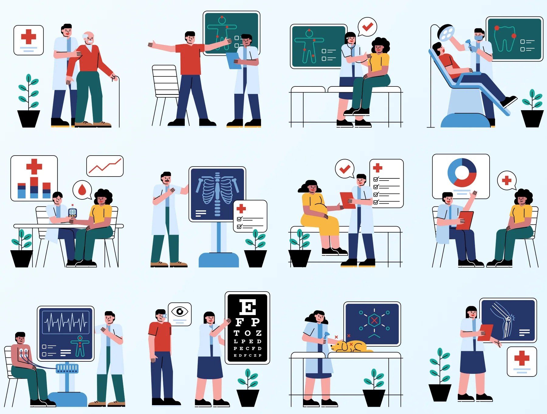 Modern Healthcare & Medical Illustration Pack 7