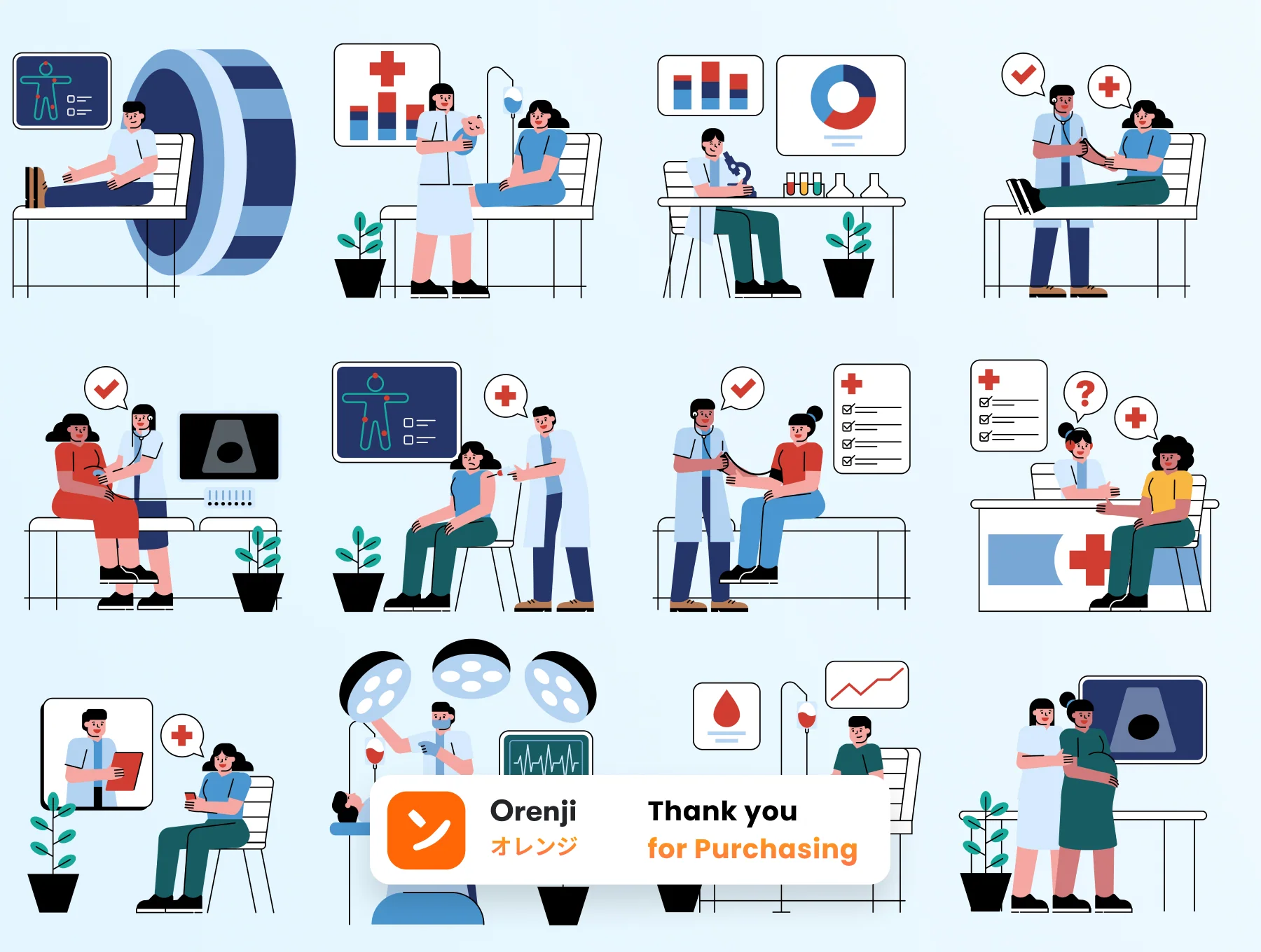 Modern Healthcare & Medical Illustration Pack 8