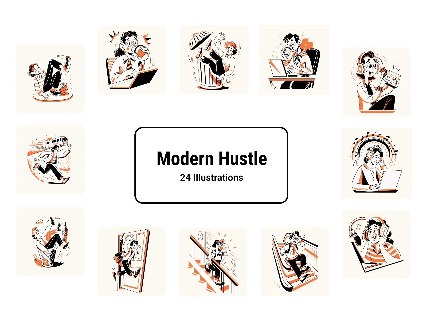 π₯ Modern Hustle β Lifestyle & Productivity Illustration Pack