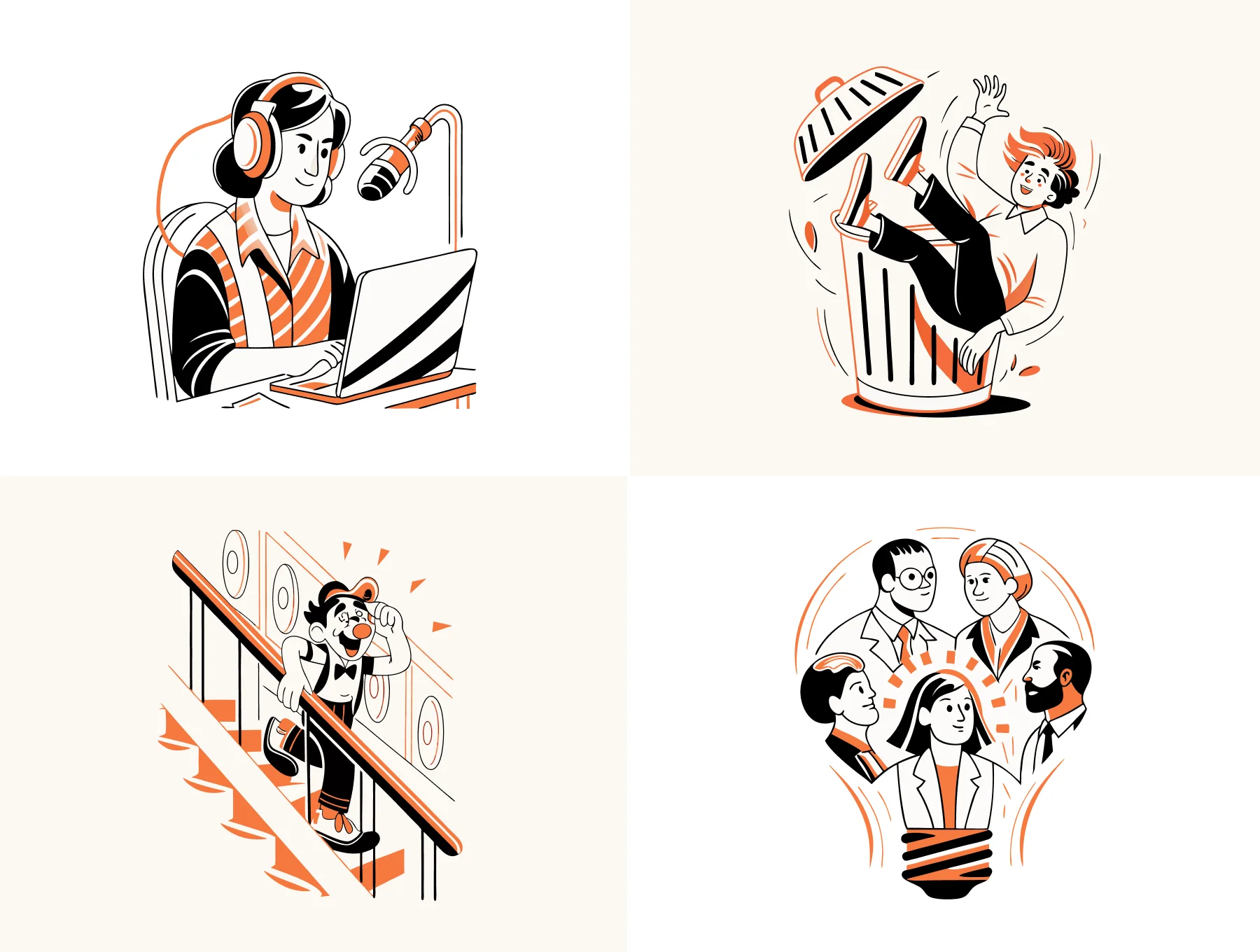🔥 Modern Hustle – Lifestyle & Productivity Illustration Pack 2