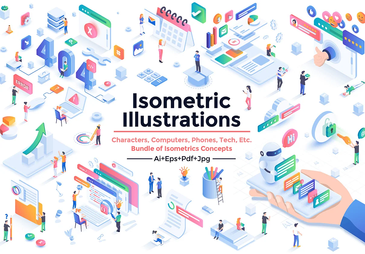 Modern Isometric Business Illustration