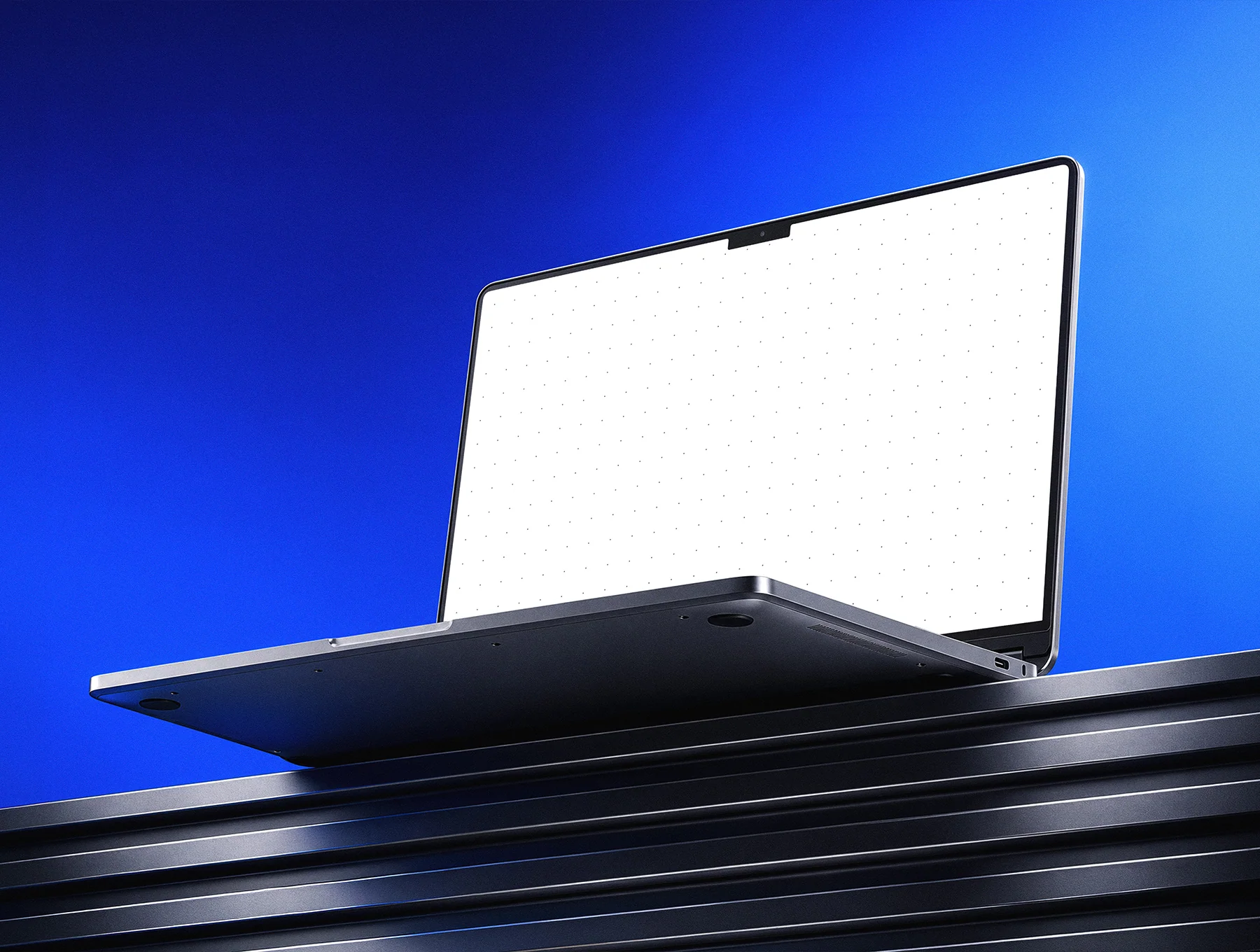 Modern Laptop Mockup – 3 Editable PSD Scenes 6
