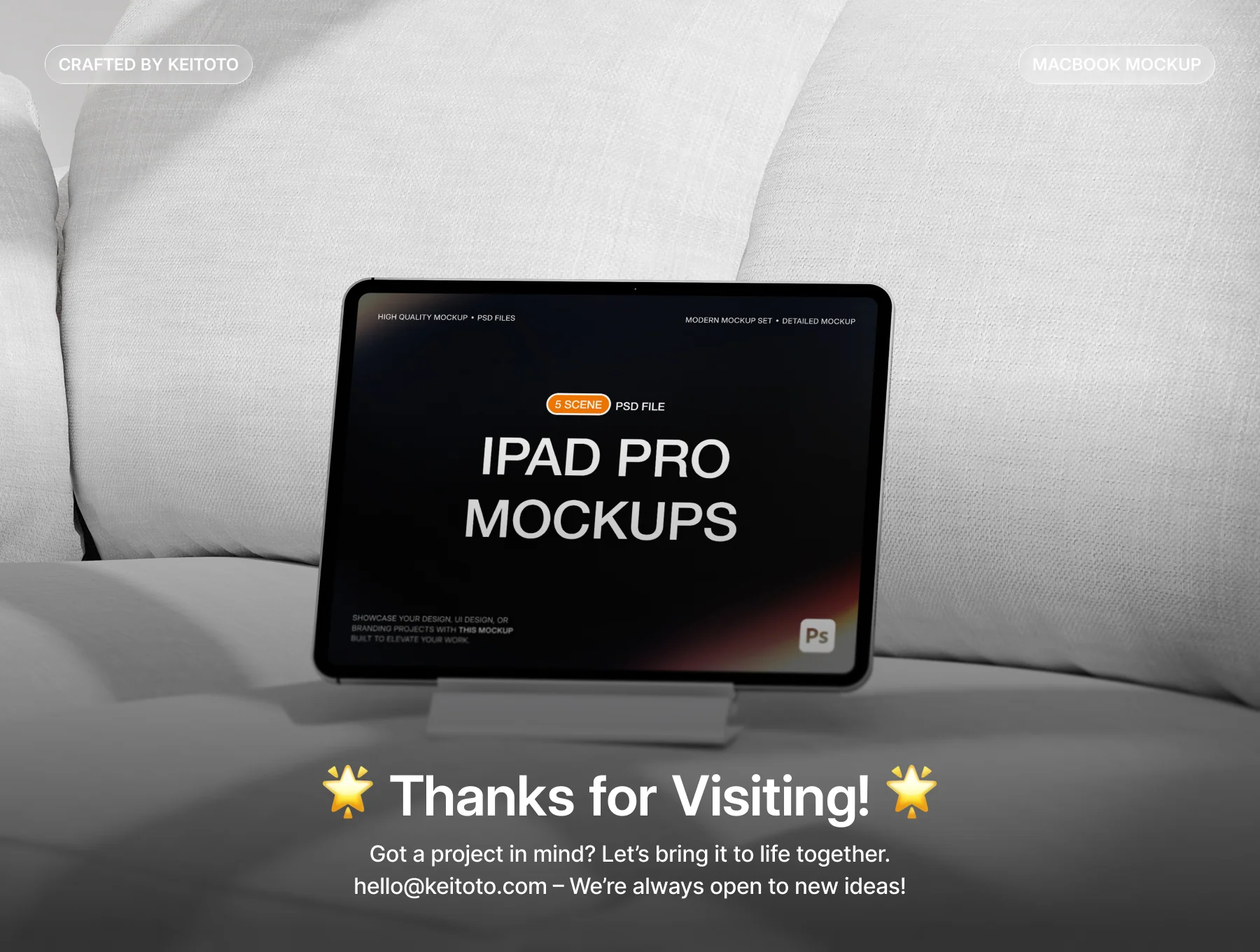 Modern Lifestyle iPad Pro Mockup Scene 4
