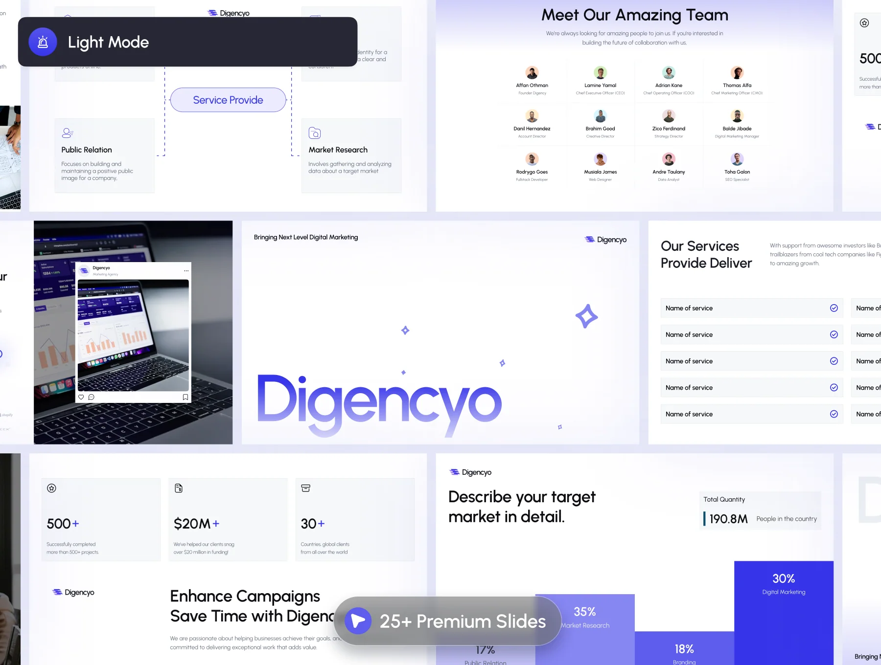 Modern Marketing Agency Pitch Deck – Figma File (Light & Dark Theme) 4