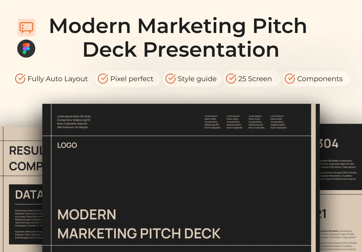 Modern Marketing Pitch Deck Presentation