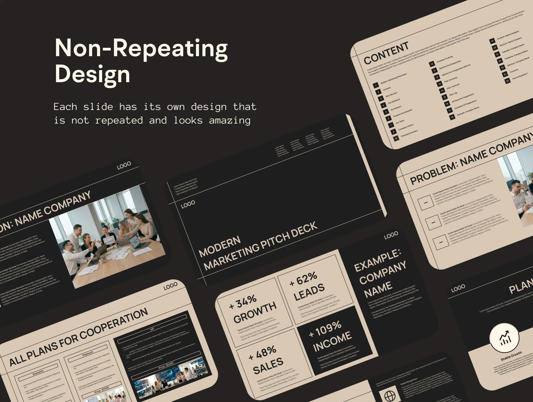 Modern Marketing Pitch Deck Presentation 3