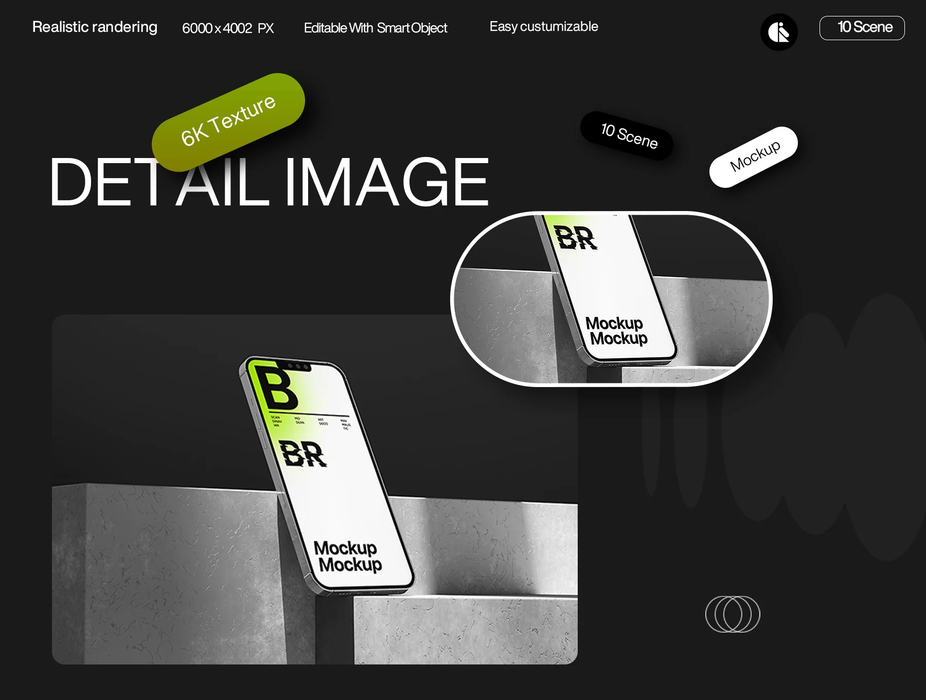 Modern Phone Mockup for App and UI Presentation 3