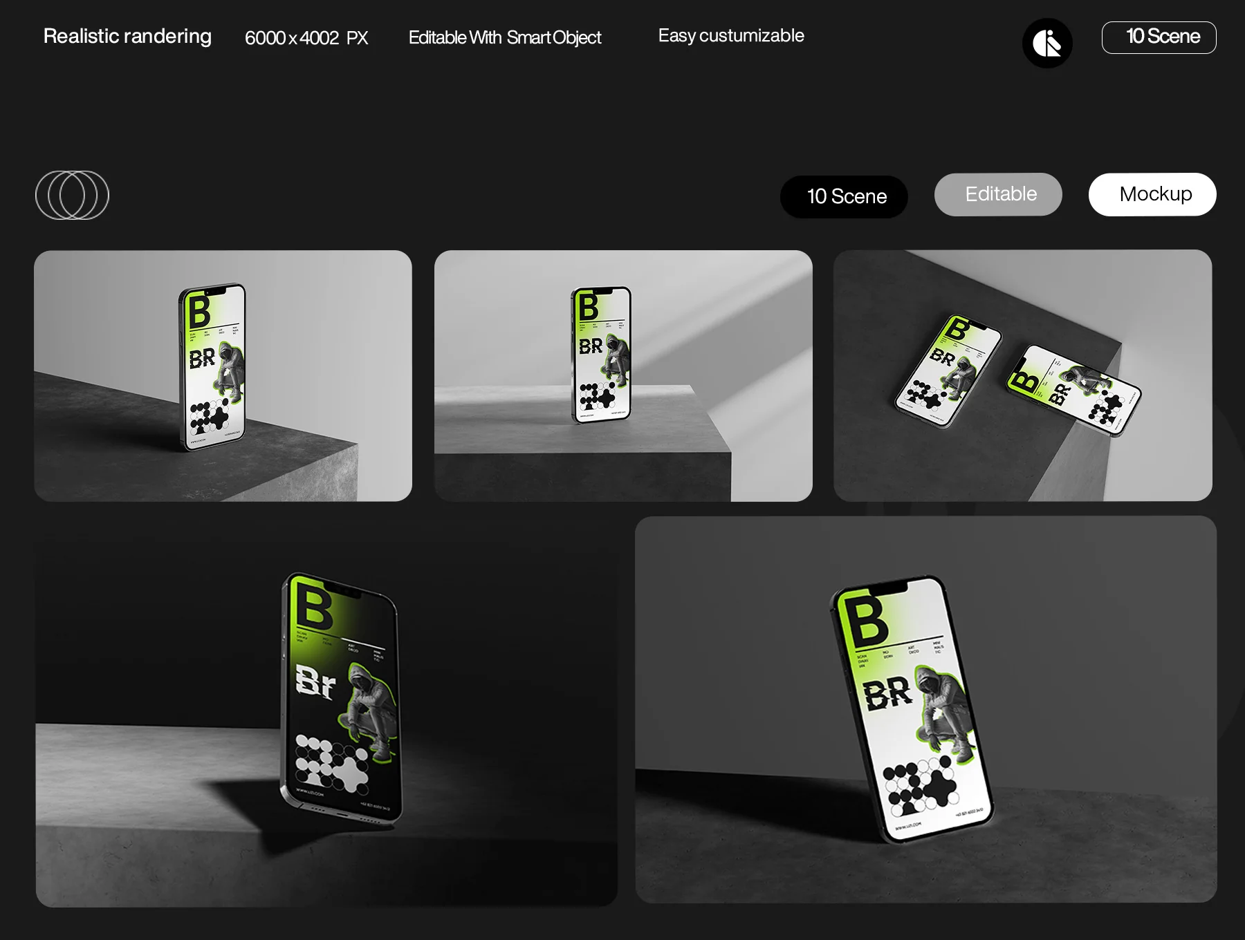 Modern Phone Mockup for App and UI Presentation 6