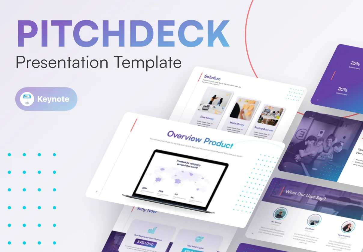 Modern Pitch Deck Keynote Presentation Template