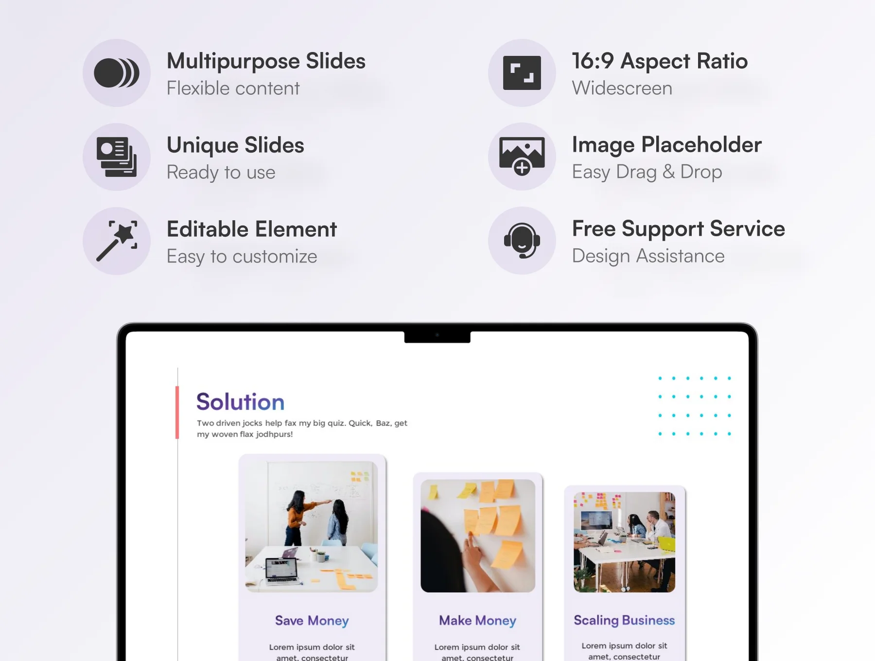 Modern Pitch Deck Keynote Presentation Template 2