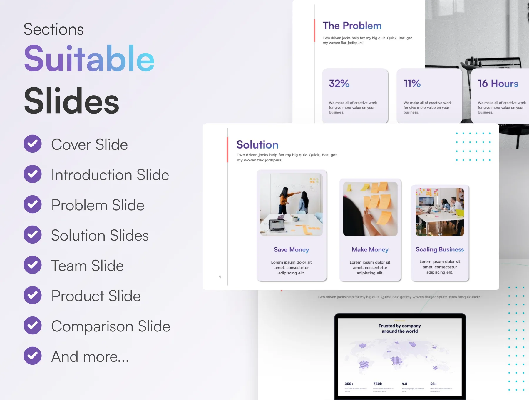 Modern Pitch Deck Keynote Presentation Template 3
