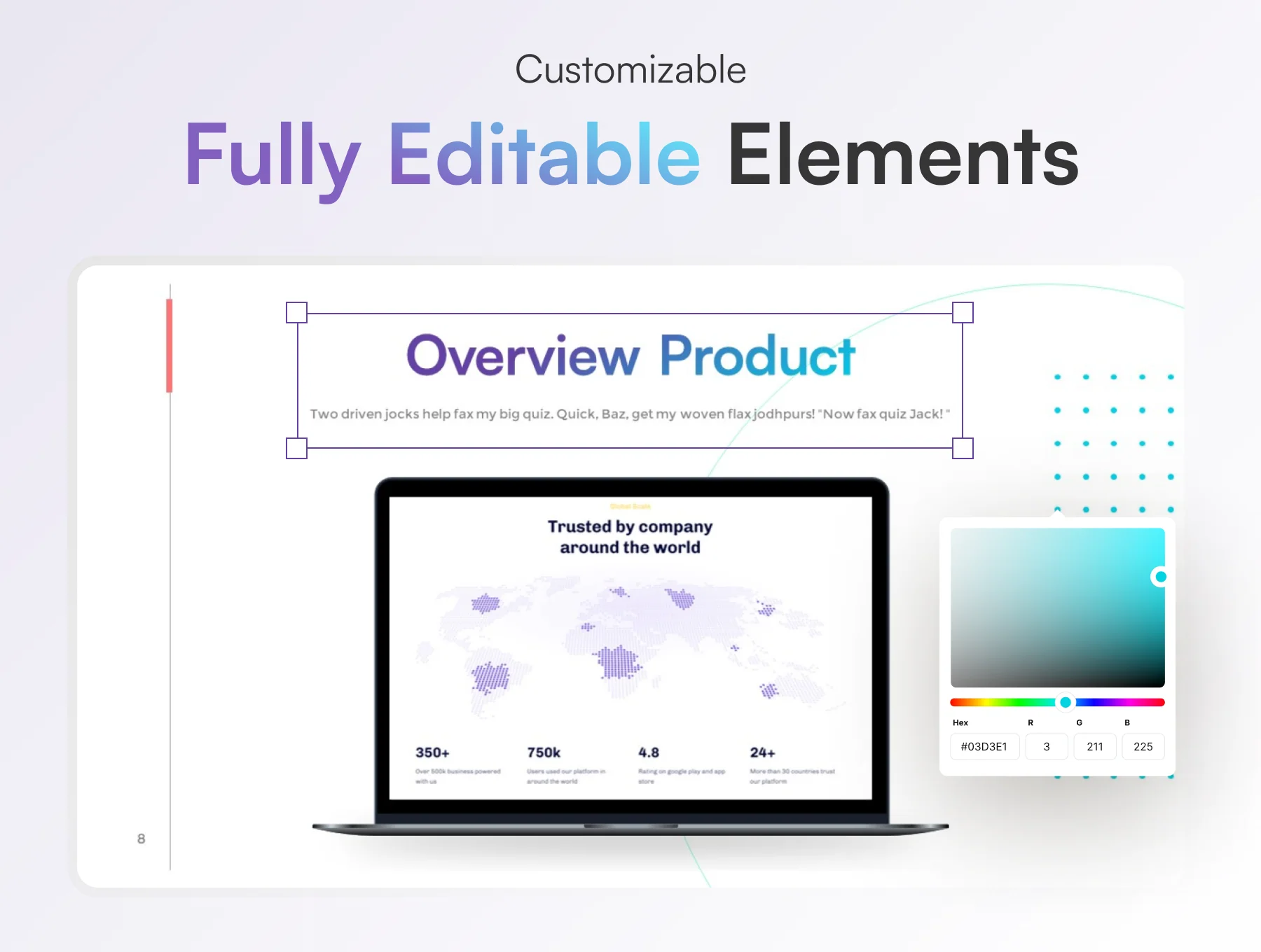 Modern Pitch Deck Keynote Presentation Template 5