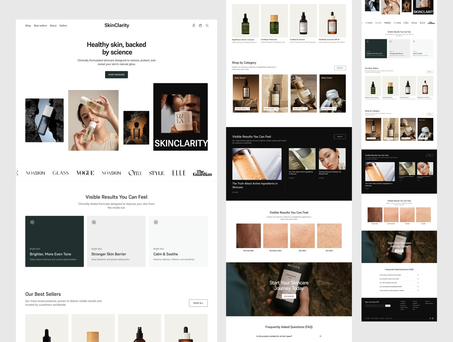 Modern Skincare Landing Page UI Kit 2