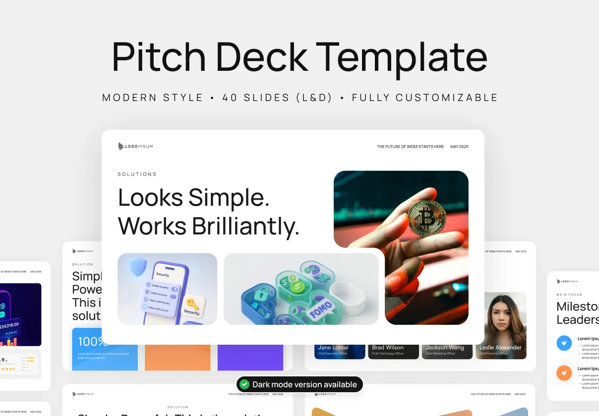 Modern Pitch Deck Template