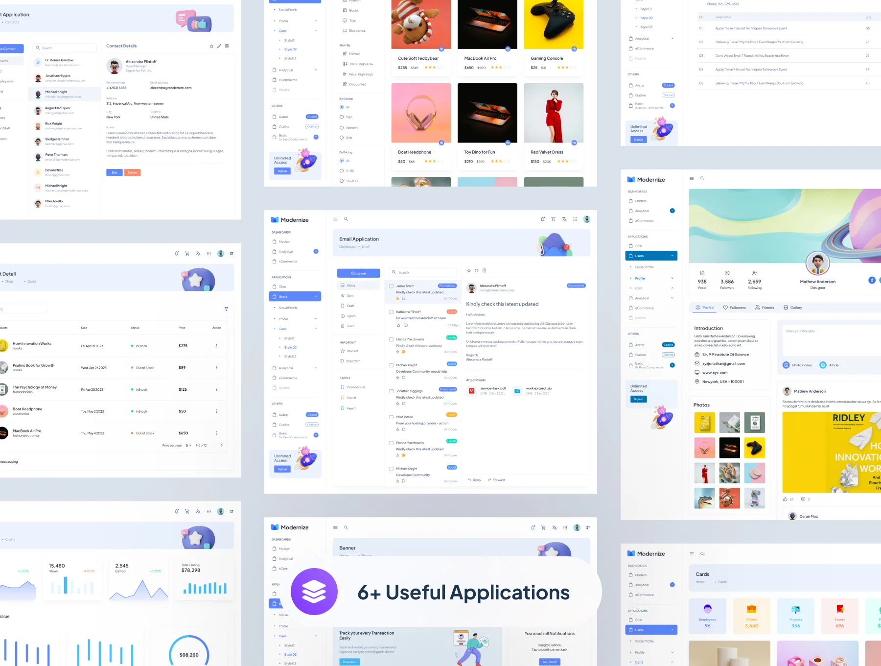 Modernize - Figma Admin Dashboard UI Kit 7
