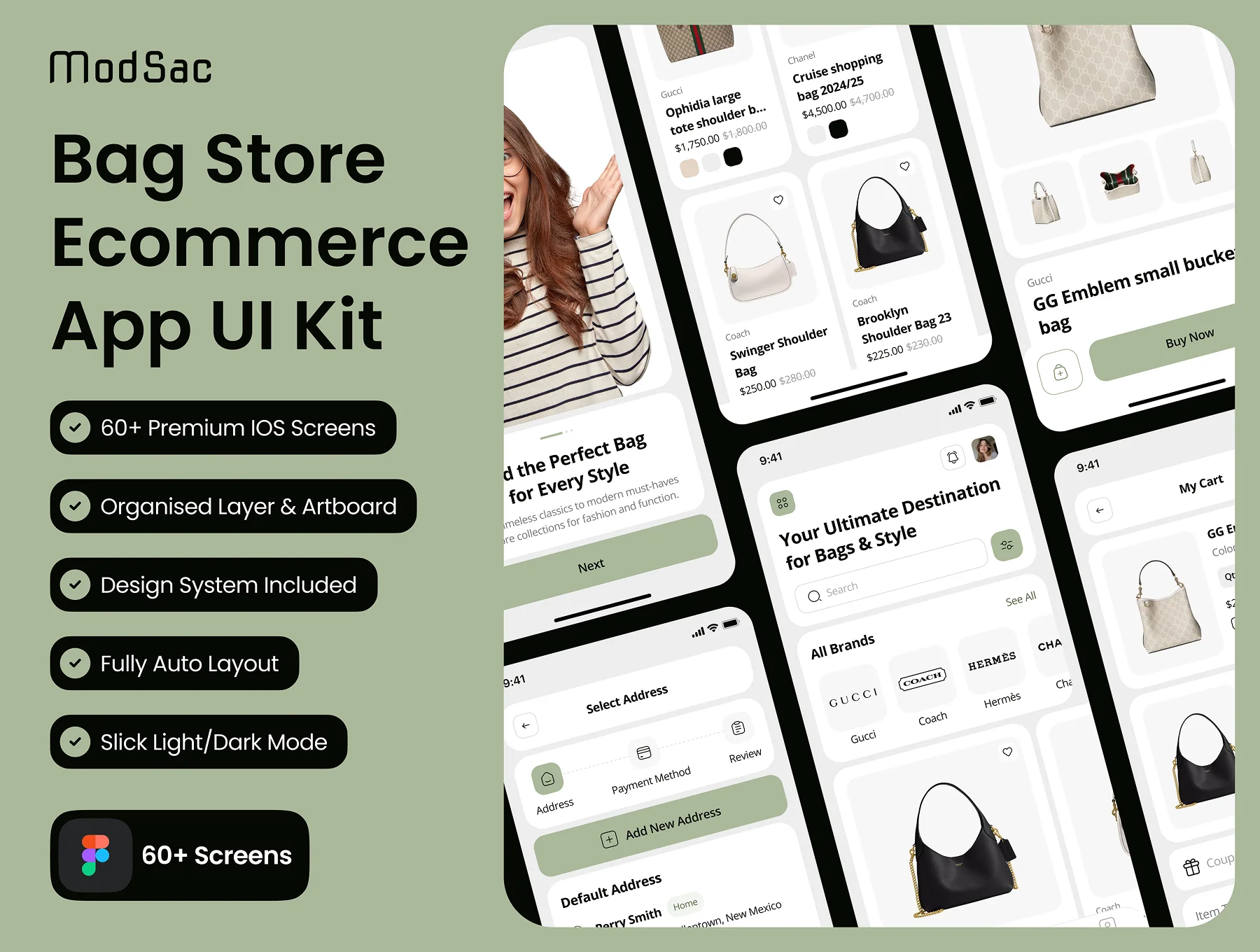 modsac - Bag Store Ecommerce App UI Kit