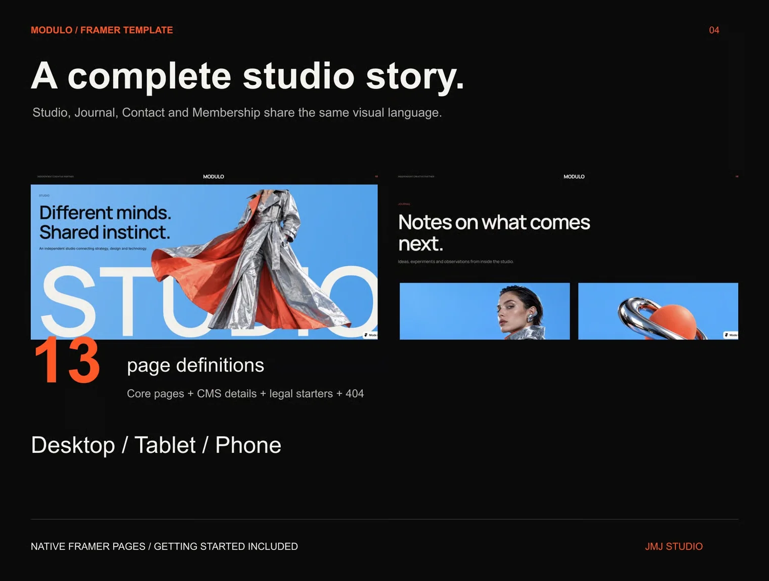 MODULO Studio — Creative Framer Template 4