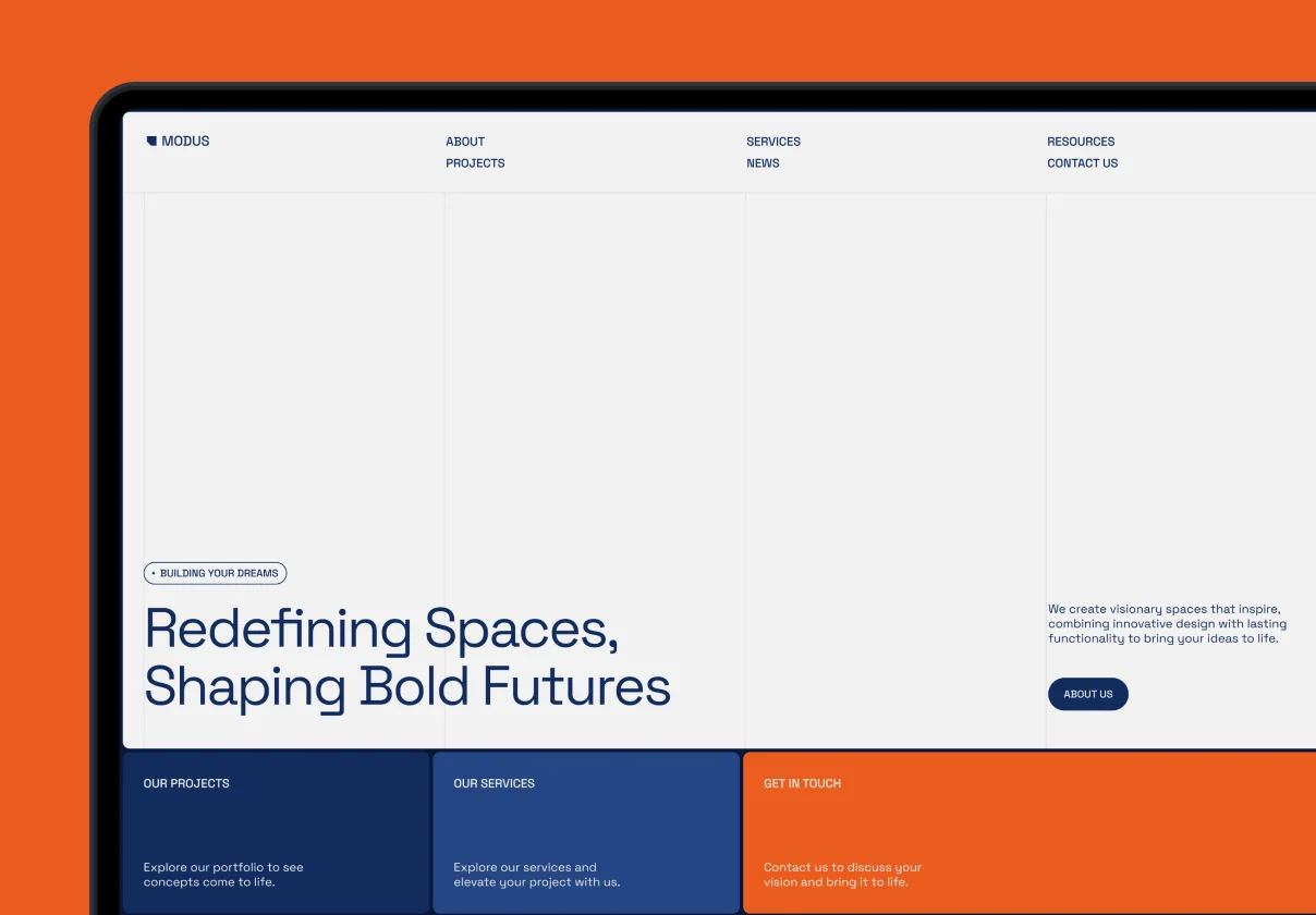 MODUS – Building Company Website